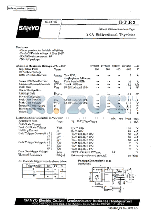DTB3 datasheet - 3.0A Bidirectional Thyristor