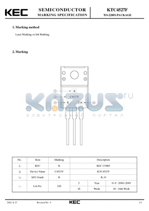 KTC4527F_02 datasheet - TO-220IS PACKAGE