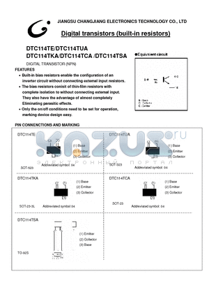 DTC114TKA datasheet - Digital transistors (built-in resistors)
