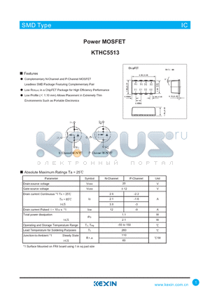 KTHC5513 datasheet - Power MOSFET