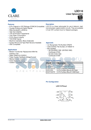 LOC110P datasheet - Linear Optocouplers