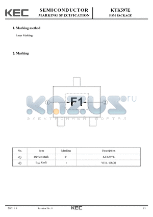 KTK597E datasheet - ESM PACKAGE