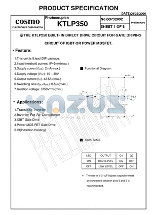 KTLP350 datasheet - Photocoupler