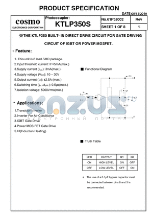 KTLP350S datasheet - This unit is 8.lead SMD package