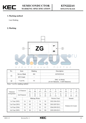 KTN2222AS datasheet - SOT-23 PACKAGE