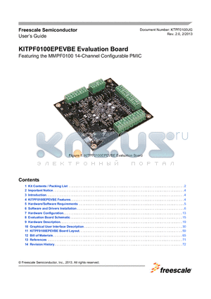 KTPF0100UG datasheet - Featuring the MMPF0100 14-Channel Configurable PMIC