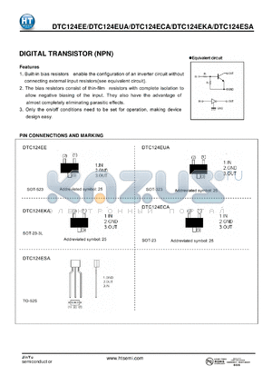 DTC124EKA datasheet - DIGITAL TRANSISTOR (NPN)