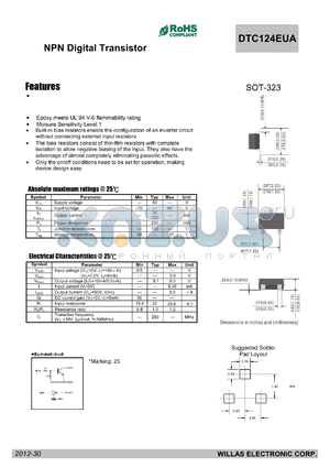 DTC124EUA datasheet - NPN Digital Transistor