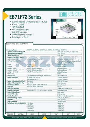 EB71F72 datasheet - OSCILLATOR