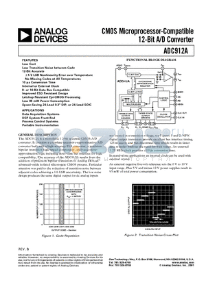 ADC912AFP datasheet - CMOS Microprocessor-Compatible 12-Bit A/D Converter