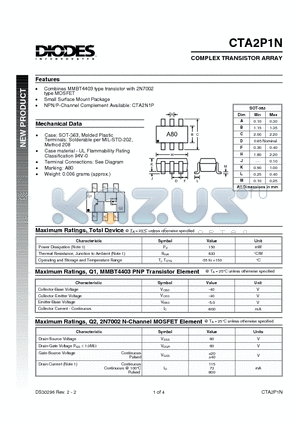 CTA2 datasheet - COMPLEX TRANSISTOR ARRAY