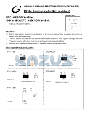 DTC144ECA datasheet - Digital transistors (built-in resistors)