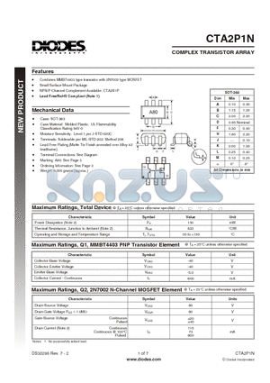 CTA2P1N datasheet - COMPLEX TRANSISTOR ARRAY