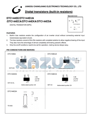 DTC144EKA datasheet - Digital transistors (built-in resistors)