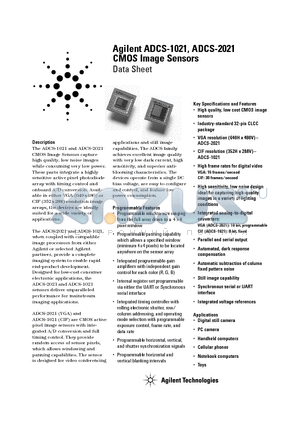 ADCS-1021 datasheet - CMOS Image Sensors