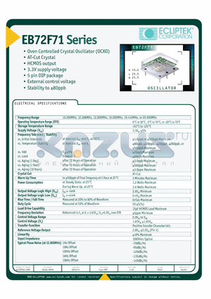 EB72F71C08BV2-20.000M datasheet - OSCILLATOR