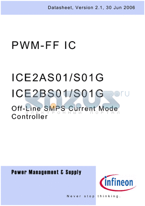 ICE2AS01_06 datasheet - Off-Line SMPS Current Mode Controller