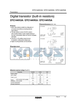 DTC144VSA datasheet - Digital transistor (built-in resistors)