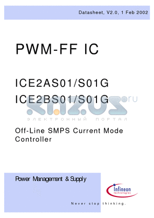 ICE2BS01G datasheet - PWM-FF IC