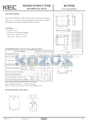 KU2751K datasheet - SEMICONDUCTOR TECHNICAL DATA