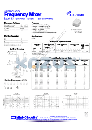 ADE-10MH datasheet - Frequency Mixer
