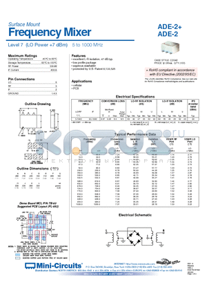 ADE-2 datasheet - Frequency Mixer