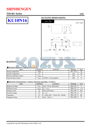 KU10N16 datasheet - TSS KU Series
