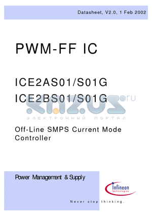 ICE2BS01 datasheet - PWM-FF IC