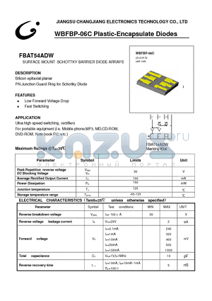 FBAT54ADW datasheet - SURFACE MOUNT SCHOTTKY BARRIER DIODE ARRAYS