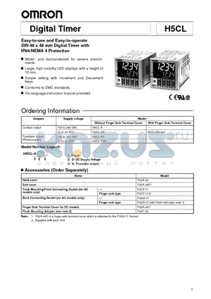 H5CL-AD datasheet - Digital Timer