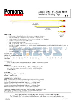 6413 datasheet - Insulation Piercing Clips