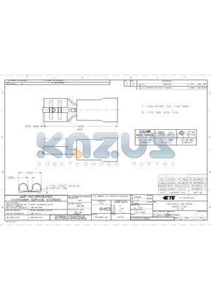 640903-5 datasheet - RECEPTACLE, 250 SERIES, FASTON , PIDG, 22-18