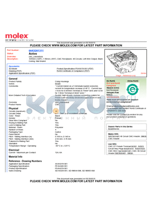 64320-1311 datasheet - .635mm (.025