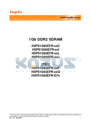 H5PS1G83EFR-S6J datasheet - 1Gb DDR2 SDRAM