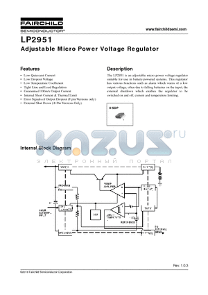 LP2951 datasheet - Adjustable Micro Power Voltage Regulator