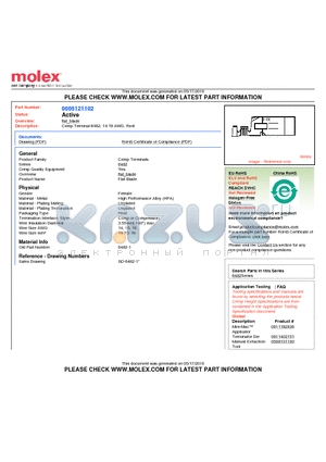 6482-1 datasheet - Crimp Terminal 6482, 14-18 AWG, Reel