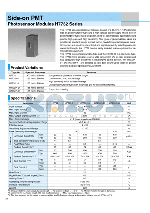 H7732P-11 datasheet - Side-on PMT