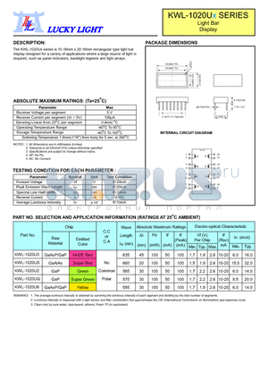 KWL-1020U3 datasheet - Light Bar Display