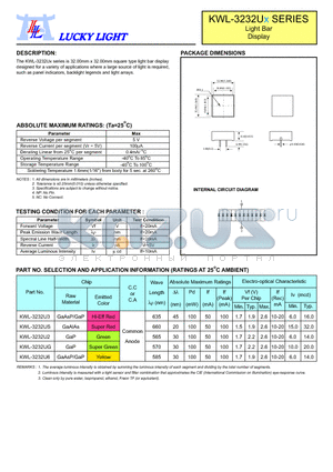 KWL-3232US datasheet - Light Bar Display