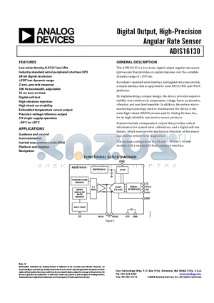 ADIS16130AMLZ datasheet - Digital Output, High-Precision Angular Rate Sensor