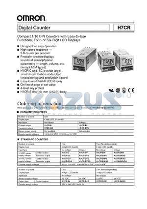 H7CR datasheet - Digital Counter