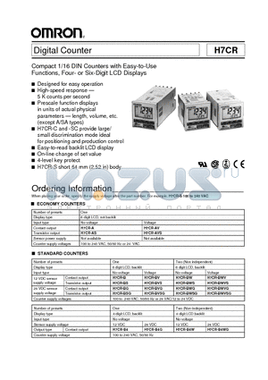 H7CR-CVS datasheet - Digital Counter