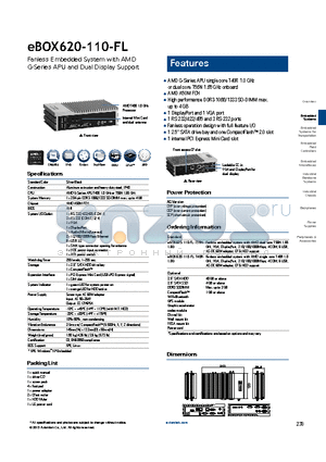 EBOX620-110-FL datasheet - AMD A50M FCH