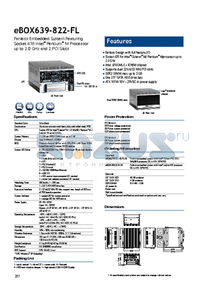 EBOX639-822-FL datasheet - Fanless Design with full feature