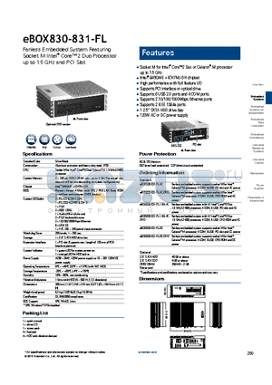 EBOX830-831-FL datasheet - High performance with full feature I/O