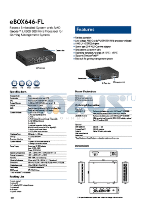 EBOX646-FL datasheet - Best suit for gaming management system