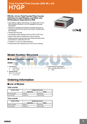 H7GP-C datasheet - Total Counter/Time Counter