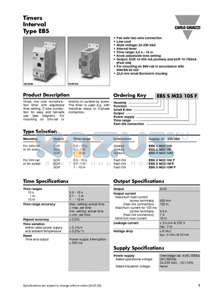 EBSSM2310M datasheet - Timers Interval