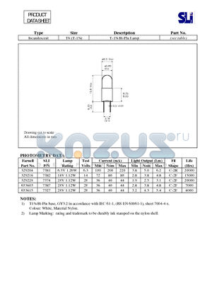 653615 datasheet - T-1 3/4 Bi-Lin Lamp