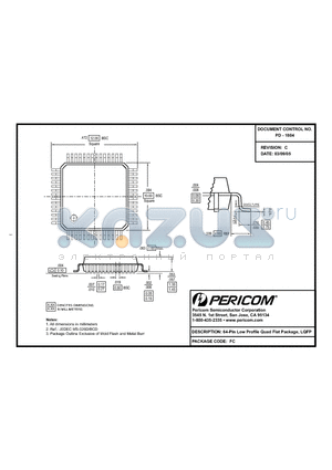 FC64 datasheet - 64-Pin Low Profile Quad Flat Package, LQFP